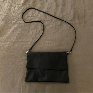 ASOS Minimal Black Leather Crossbody Bag